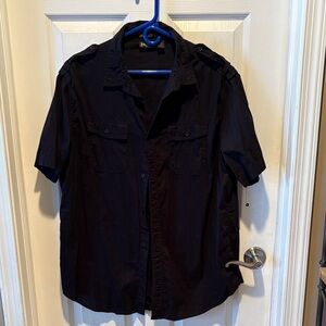 Helix Black Athletic Fit Shirt